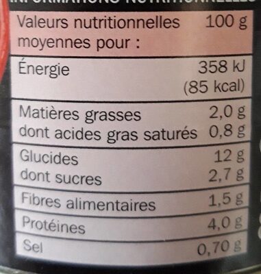 ravioli pur boeuf - Nutrition facts - fr