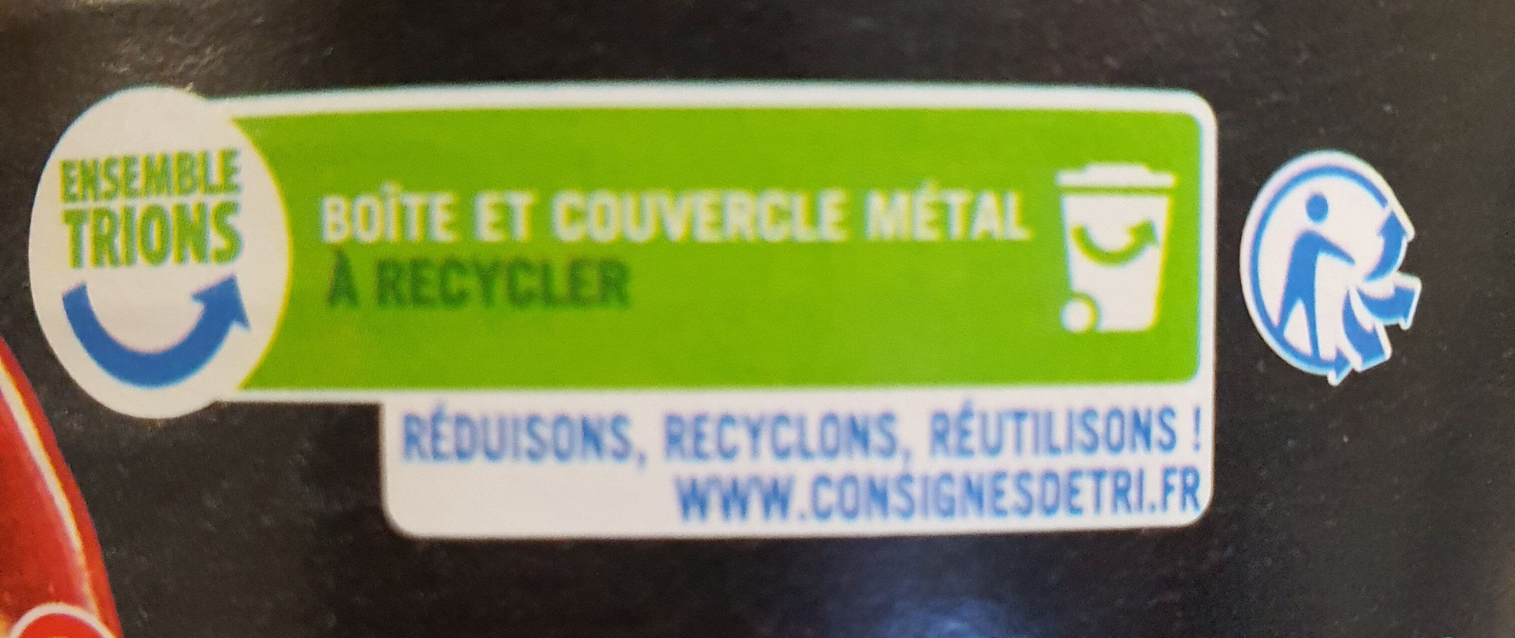 ravioli pur boeuf - Instruction de recyclage et/ou informations d'emballage