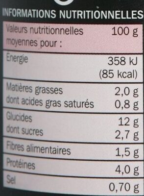 Ravioli pur boeuf - Nutrition facts - fr
