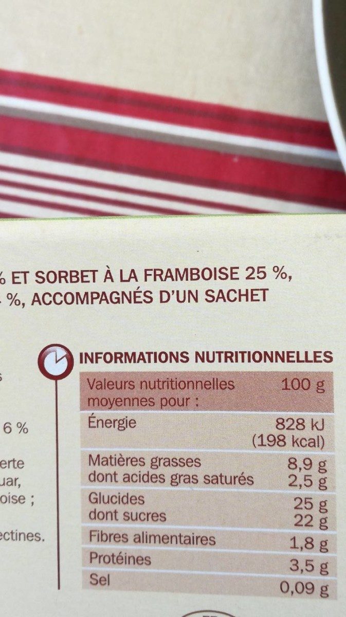 Nougat glacé - Nutrition facts - fr