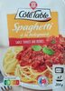 Spaghetti à la bolognaise - Producto