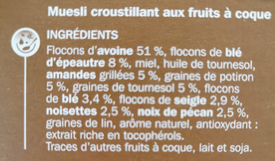 Grainéa granola noix - Ingrediënten - fr