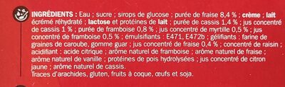 Trium vanille fruits rouges - Ingredients - fr