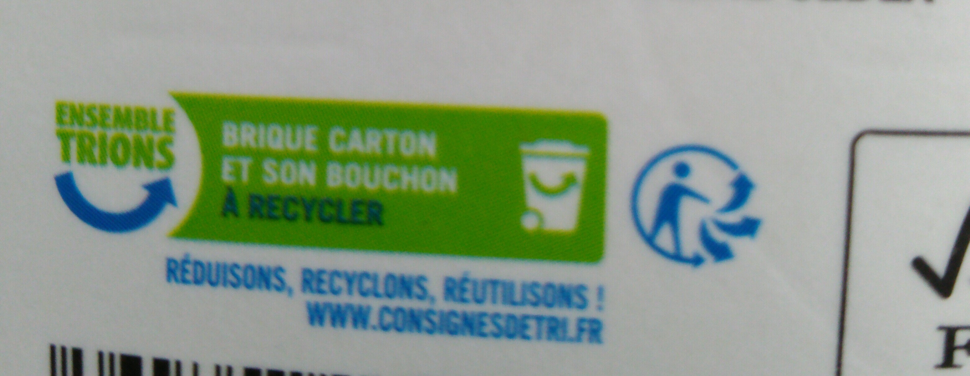 100% pur jus Orange - Instruction de recyclage et/ou informations d'emballage