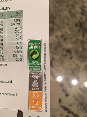 Yaourts nature lait entier - Recycling instructions and/or packaging information - fr