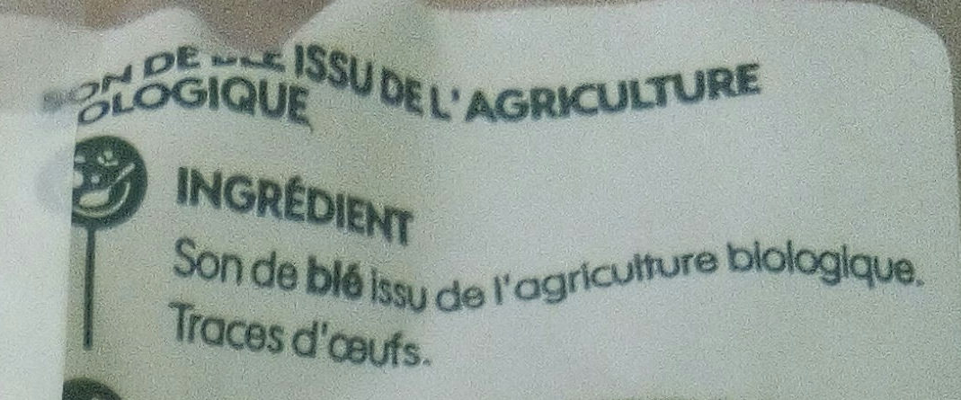Son de blé bio - Ingredients - fr