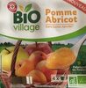 Purée de fuits pomme abricot sans sucres ajoutés bio 4 x 100 g - Produkt