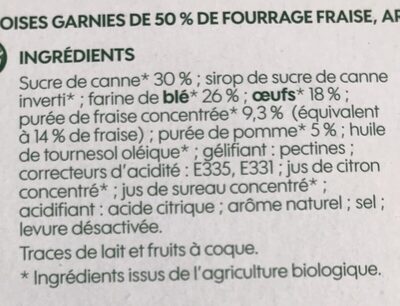 Barquettes Fraise - Ingredients - fr