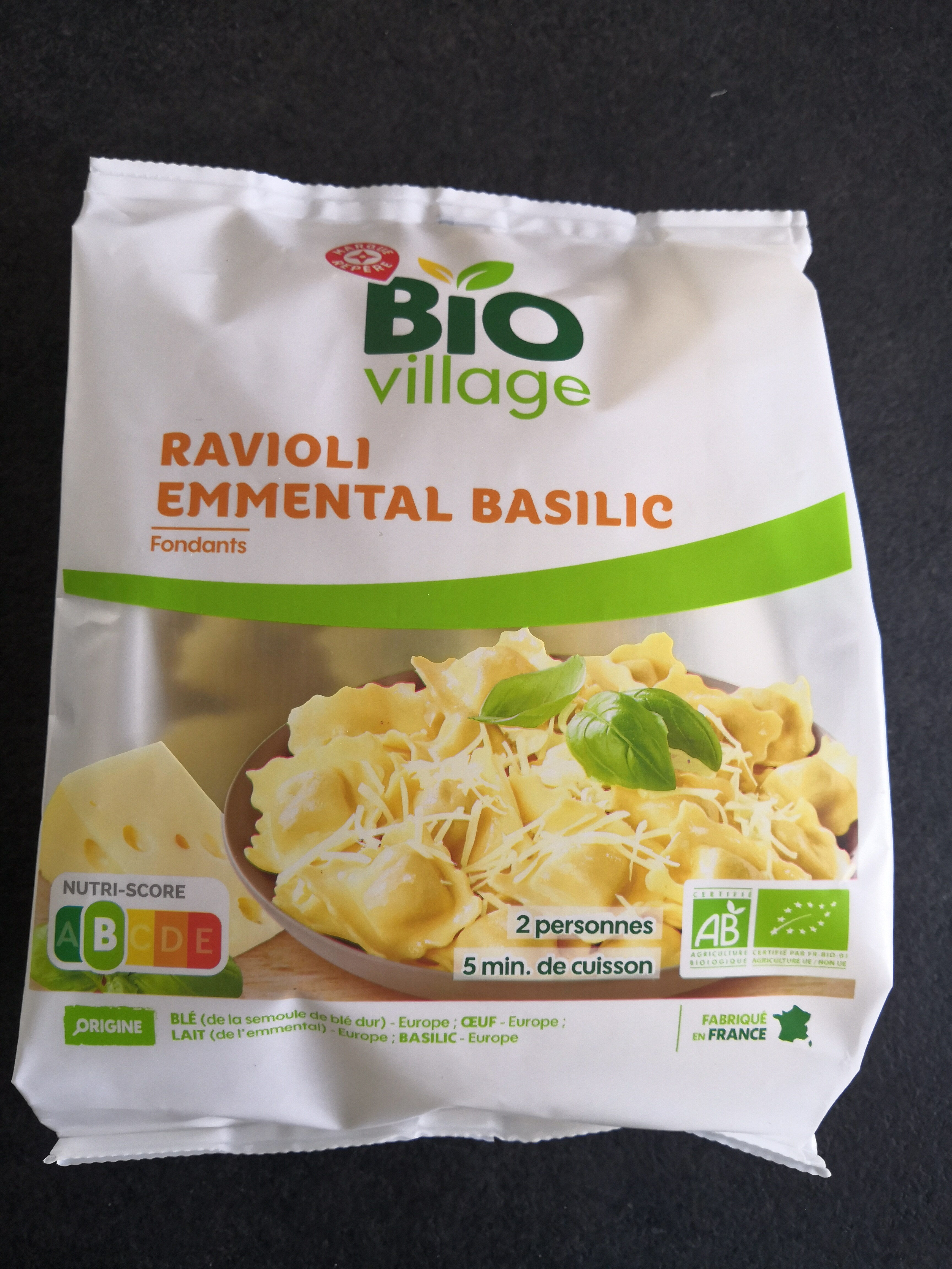 Ravioli bio emmental basilic - Produit