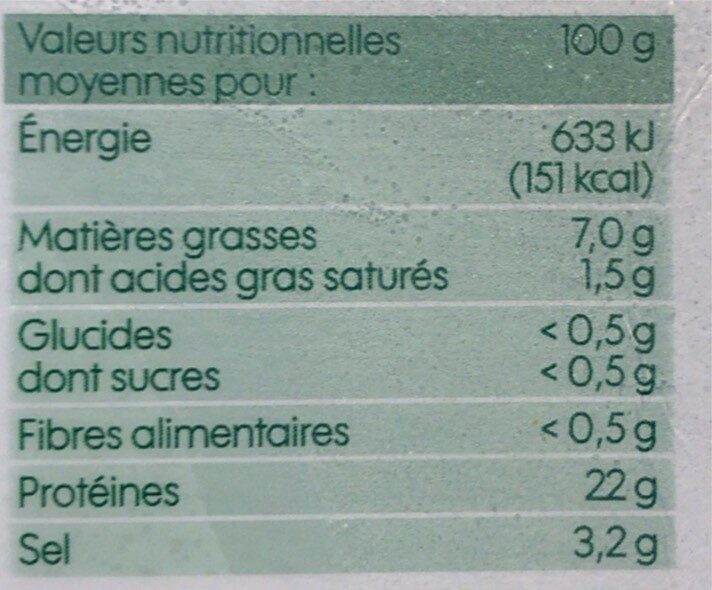 Truite fumée bio 3/4 tranches - Nutrition facts - fr