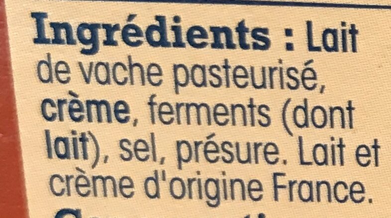 Brillat-Savarin Affiné - Ingredients - fr