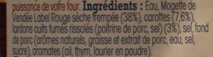 Mogettes cuisinées à base de Mogette de Vendée Label Rouge - Ingrediënten - fr