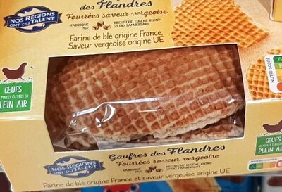 Gaufres des Flandres - Fourrées saveur vergeoise - Produit