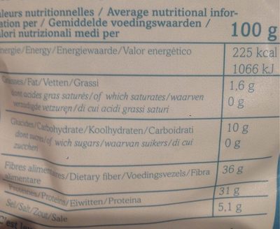 Nori - Nutrition facts - fr