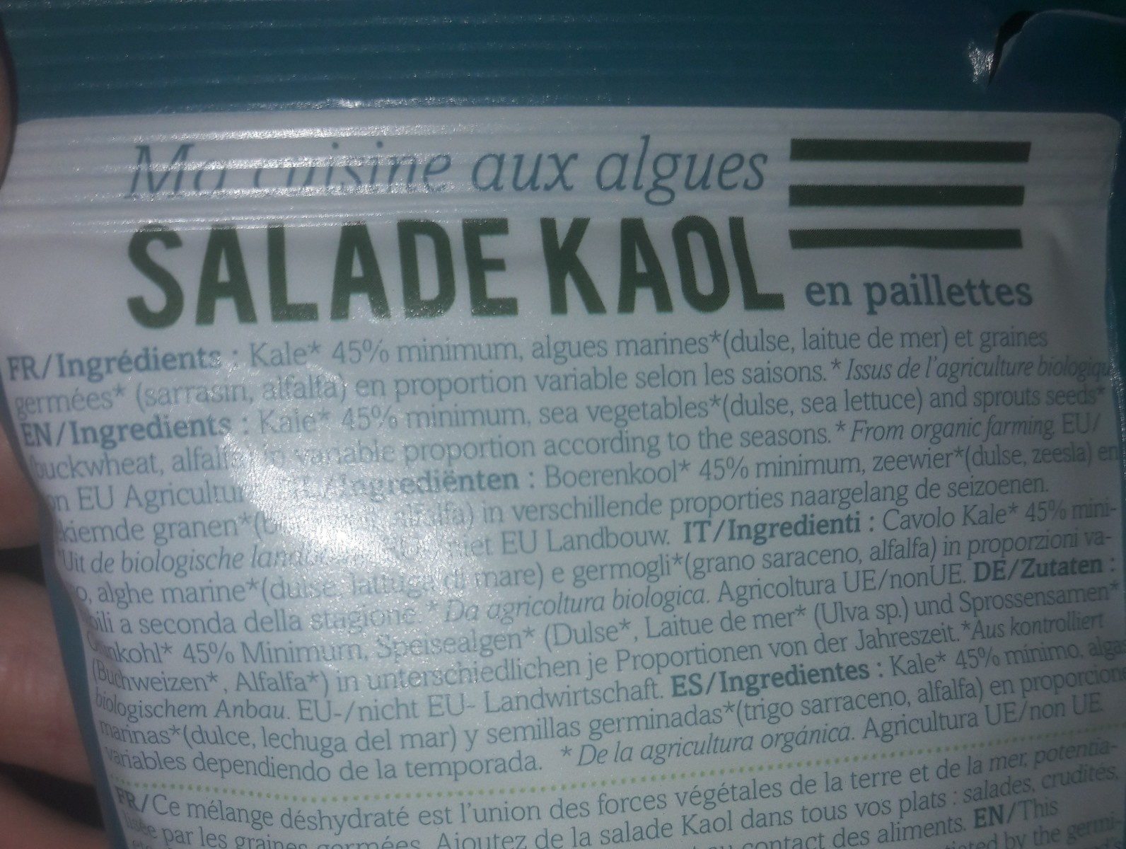Algues (salade kaol) - Ingredients - fr