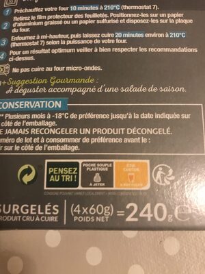 Feuilletés noix de Saint Jacques et colin d'alaska - Recycling instructions and/or packaging information - fr