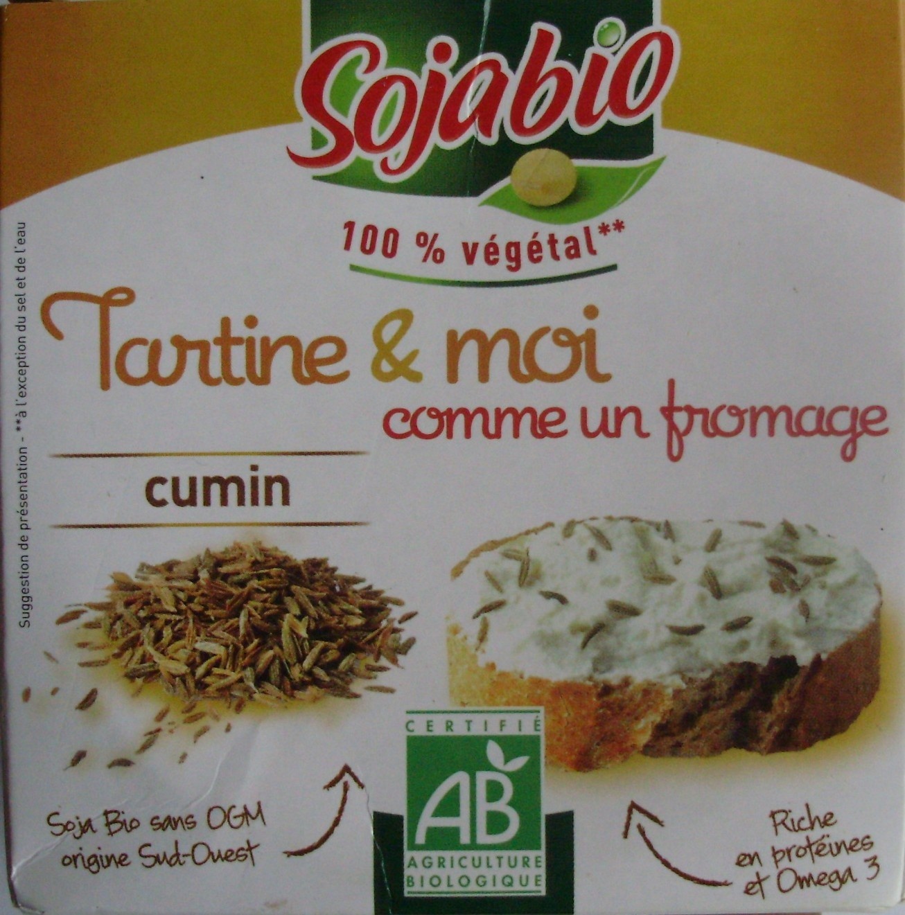 Tartine & moi comme un fromage Cumin Bio (12,9 % MG) - Product - fr