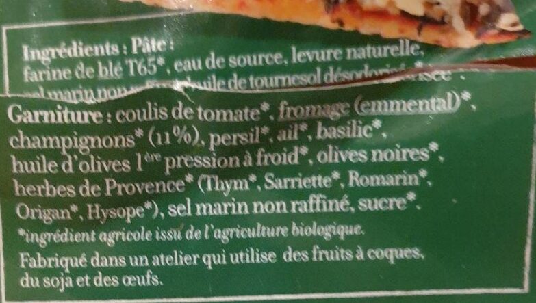 Pizza Royale 140G - Ingredients - fr