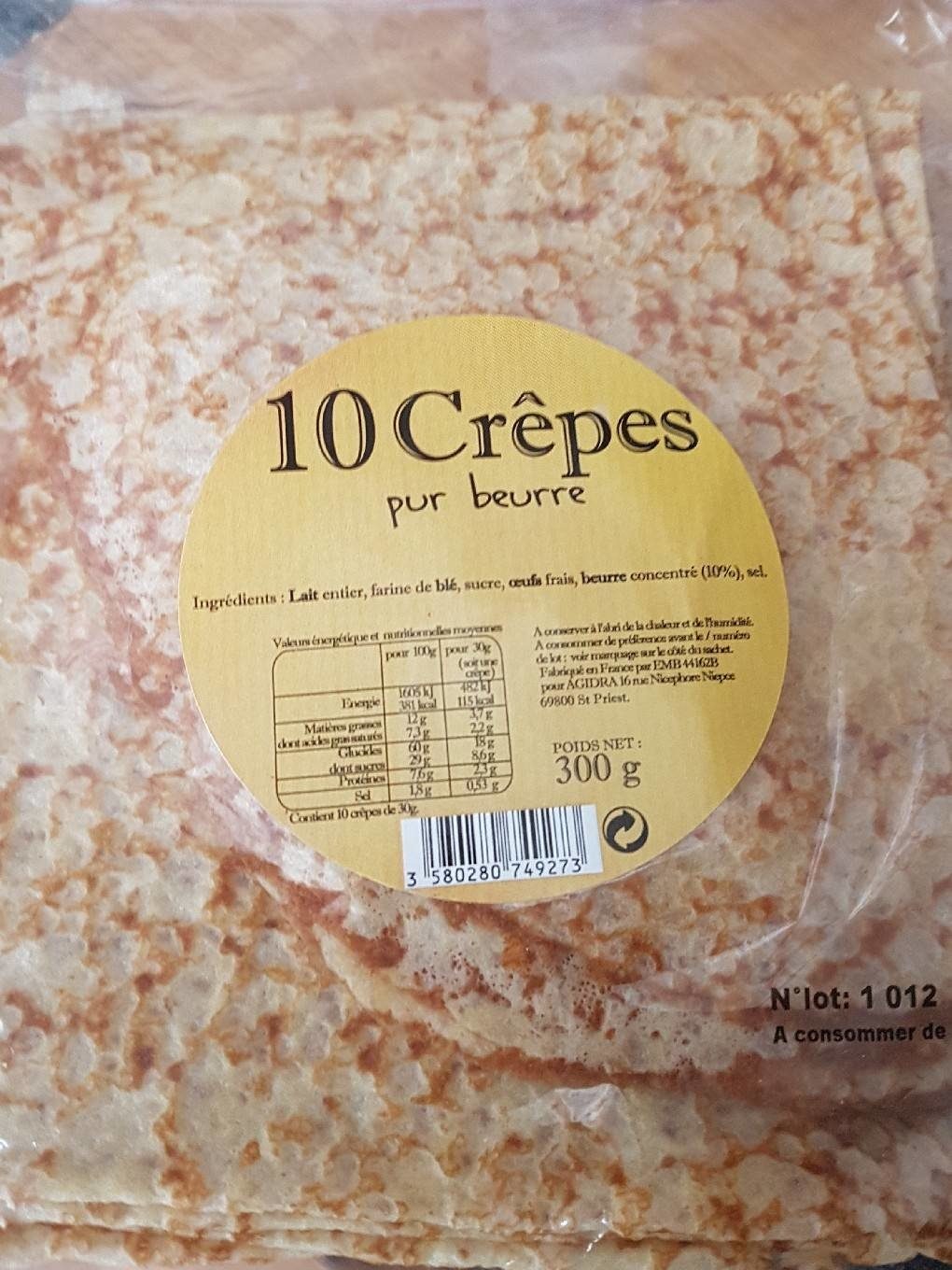 10 Crêpes Pur Beurre - Product - fr
