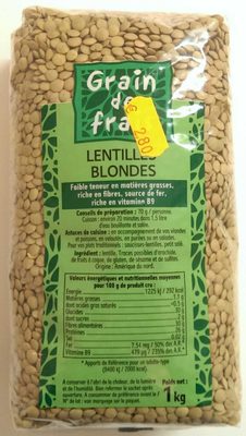 Lentilles blondes - Product - fr