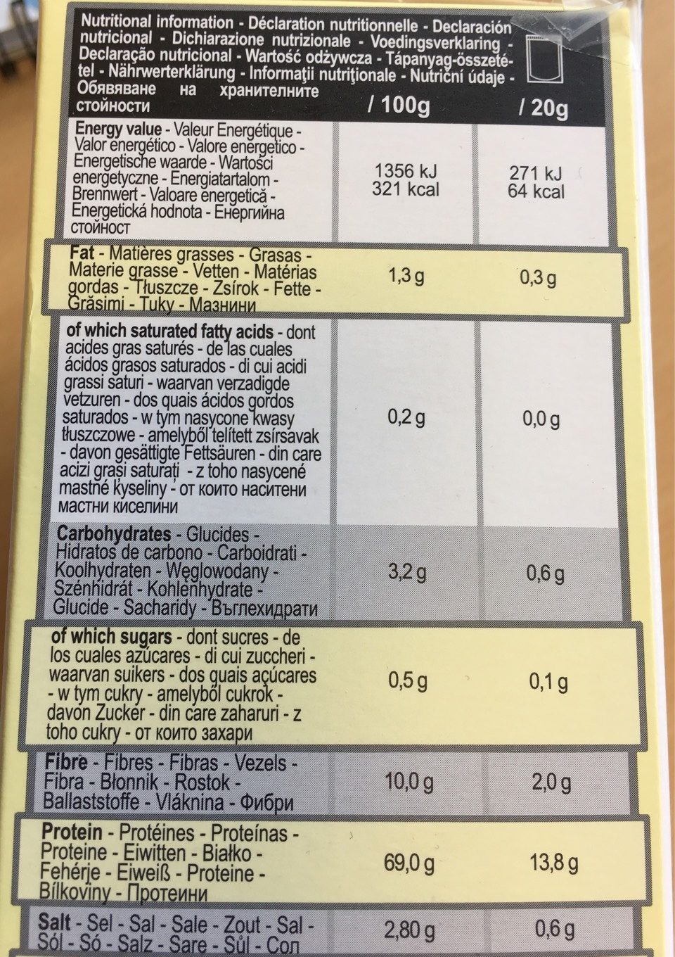Lean dessert vanille - Nutrition facts - fr