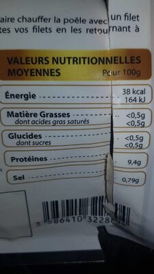 Filets de Lotte - Nutrition facts - fr