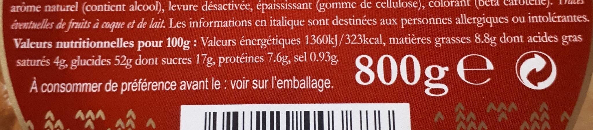 Brioche Généreuse de Noël - Nutrition facts - fr