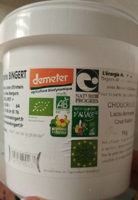 Choucroute lacto-fermentée crue nature - Produit