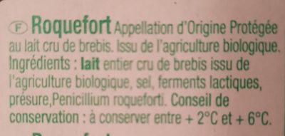 Roquefort au lait cru de brebis - Ingredients - fr