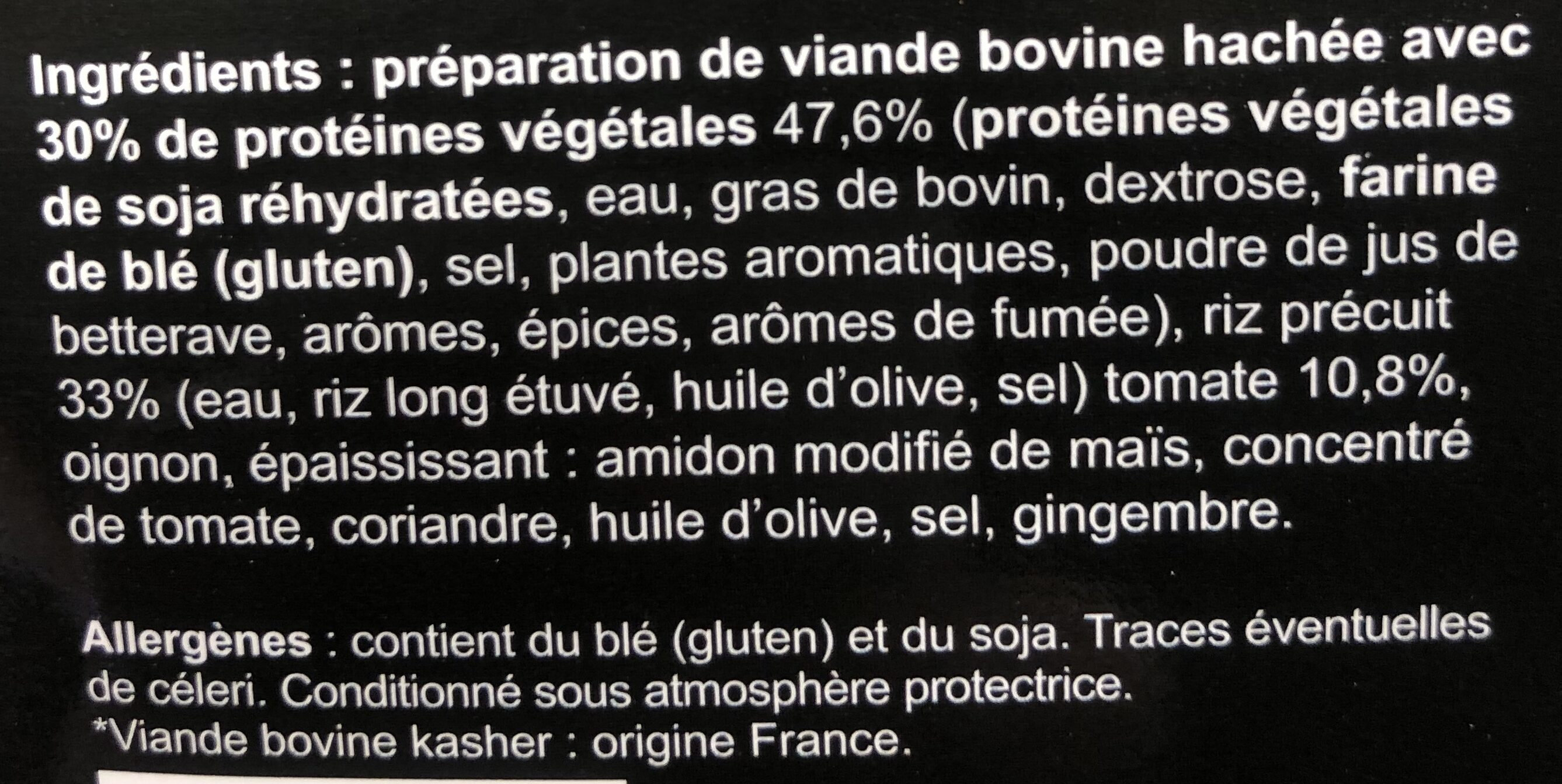 Boulettes sauce tomate et riz - Ingredients - fr