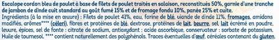 Escalope cordon bleu de poulet -25% de sel - Ingrédients