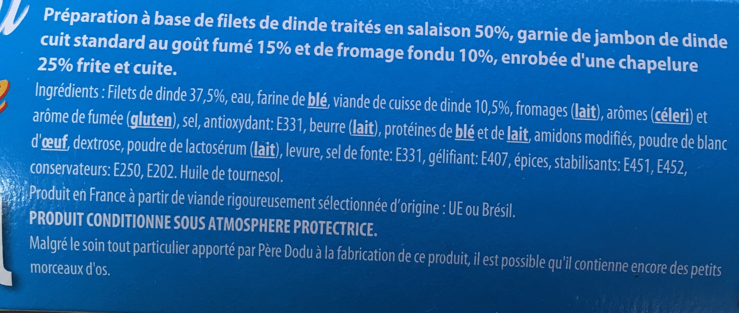 Cordon bleu dinde - Ingredients - fr