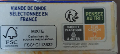 L'originale escalope cordon bleu de dinde 100% filets - Instruction de recyclage et/ou informations d'emballage