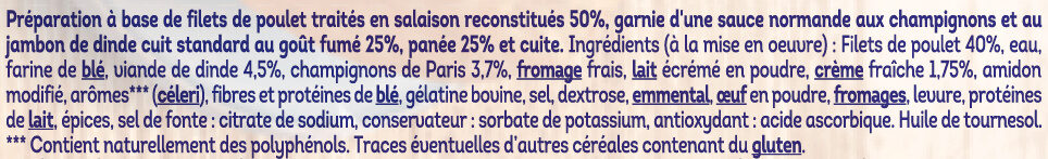 Escalope normande 100% filets - Ingrédients