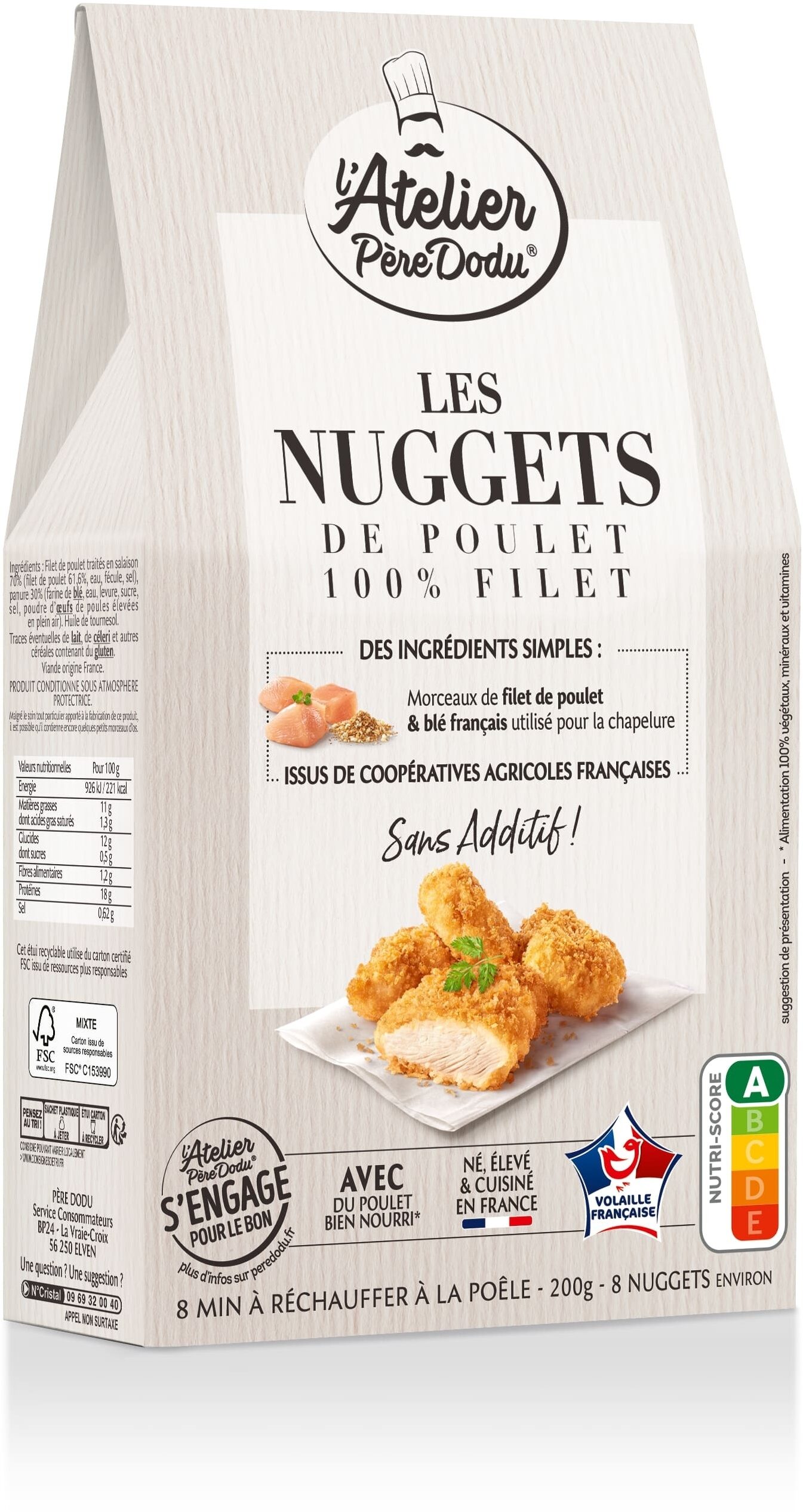 Nuggets de poulet 100% filet - Produit