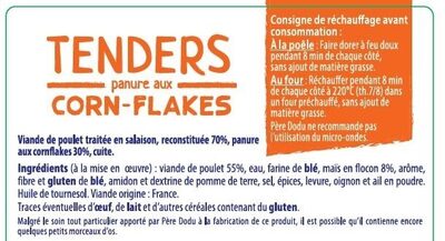 Tenders panure aux corn-flakes - Ingrédients