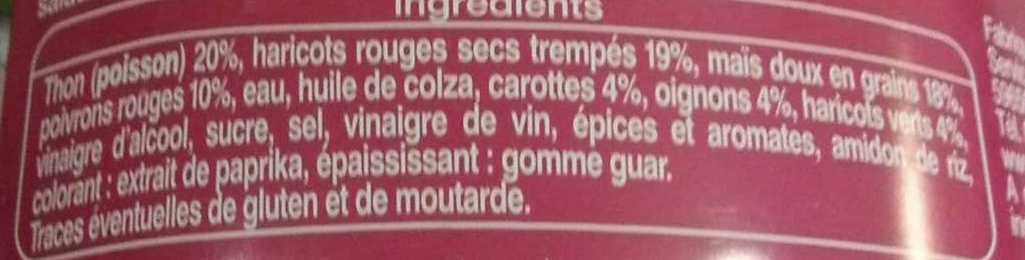 Salade mexicaine au thon - المكونات - fr