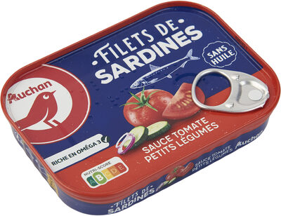 Filets de sardines sauce tomate petits légumes - sans huile - Product - fr