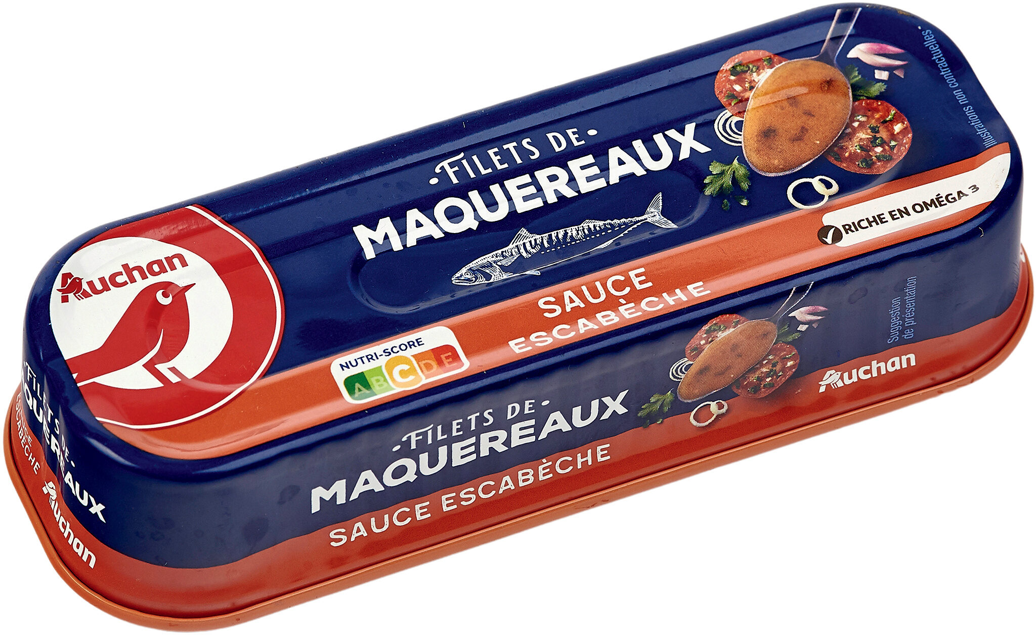 AUCHAN Filets de maquereaux sauce escabèche - riche en oméga 3 169g - Product - fr