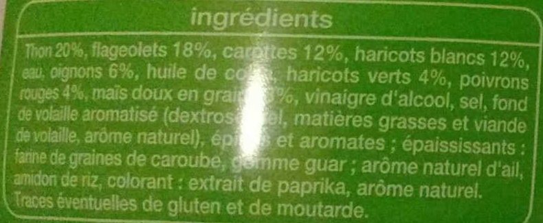 Salade campagnarde au thon - المكونات - fr