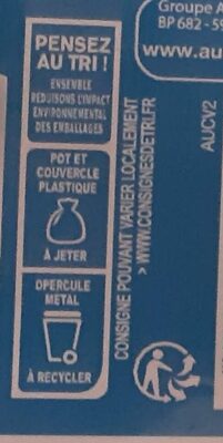 Fromage blanc0% de matières grassespossibilité Picto : Lait Origine France - Instruction de recyclage et/ou informations d'emballage