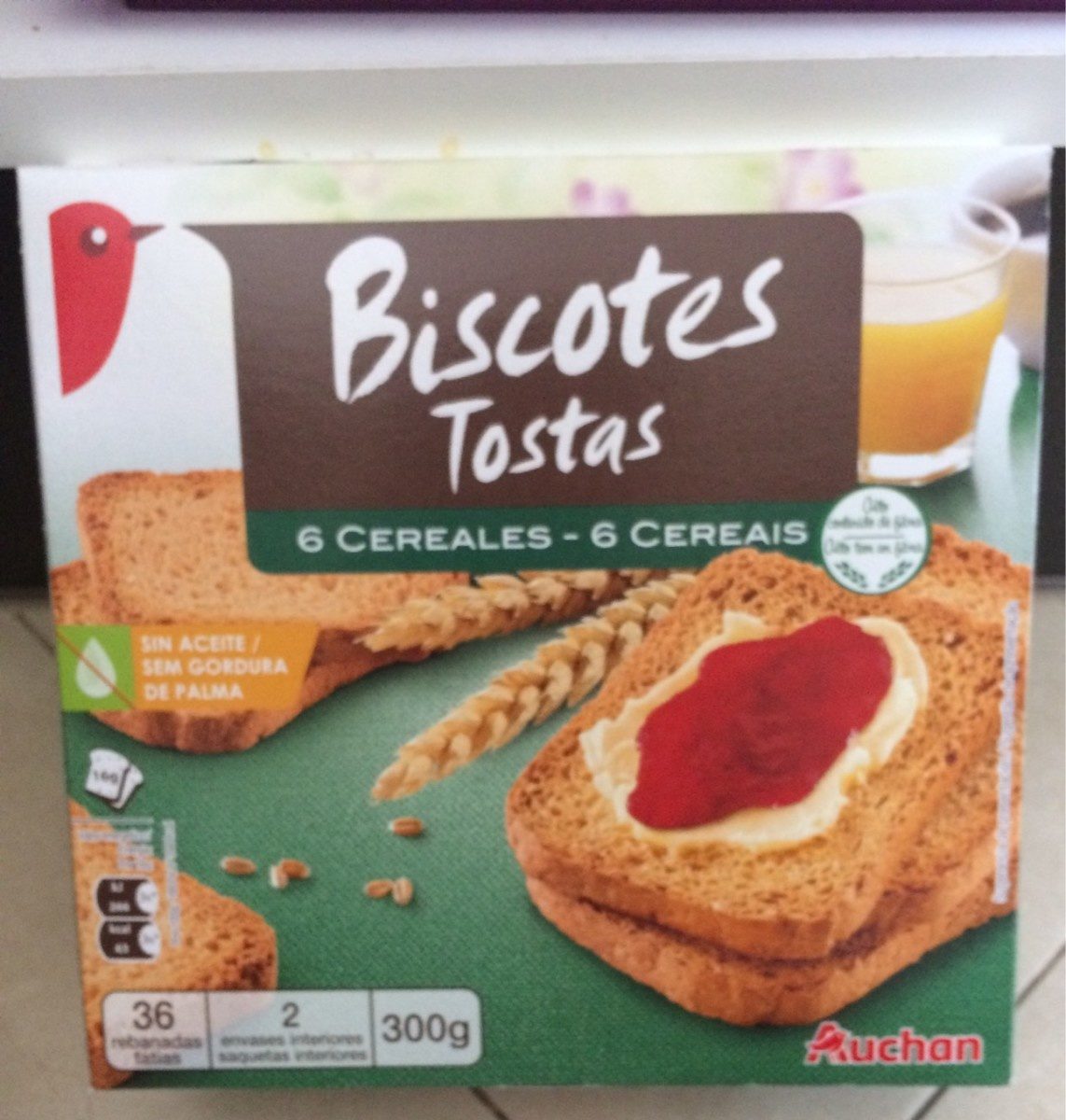 Biscottes tostas aux six céréales - Product - fr