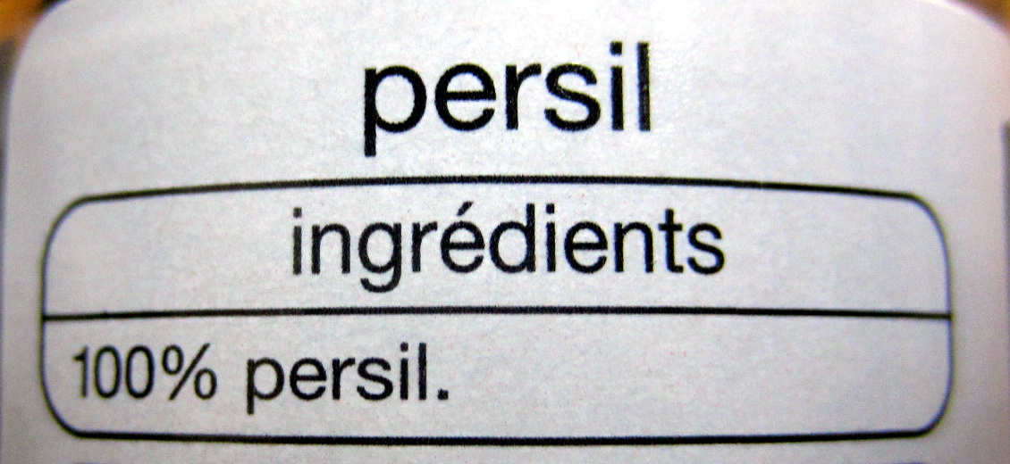 Persil émincé - Ingrediënten - fr
