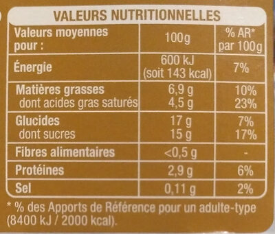 Liégeois au Café (4 pots) - Nutrition facts - fr