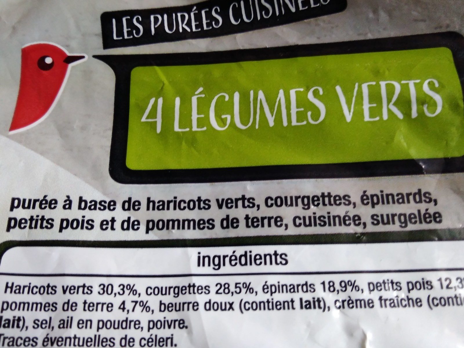 Purée de légumes verts - Ingredients - fr