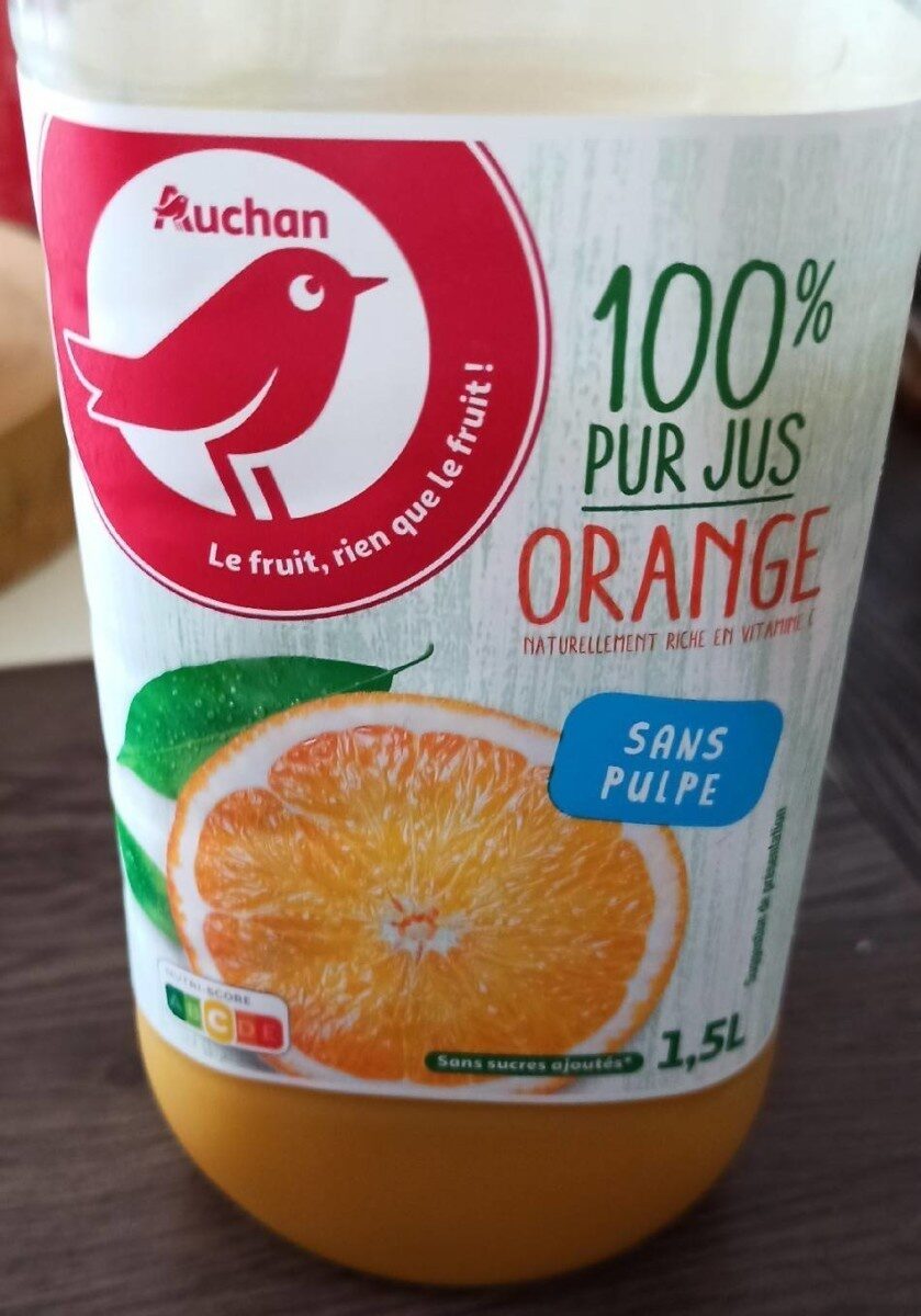 100% pur jus orange sans pulpe - Produit