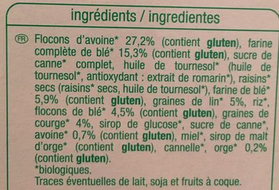 Croustillant livret graines de courge - Ingredients - fr