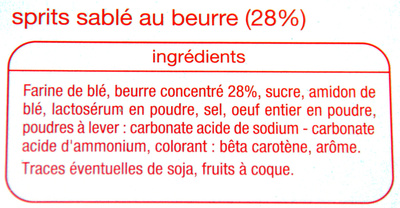 Sprits au beurre - Ingredientes - fr