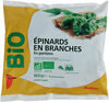 Epinards en branches en portions issus de l'agriculture biologiqueproduit surgelé - Produit