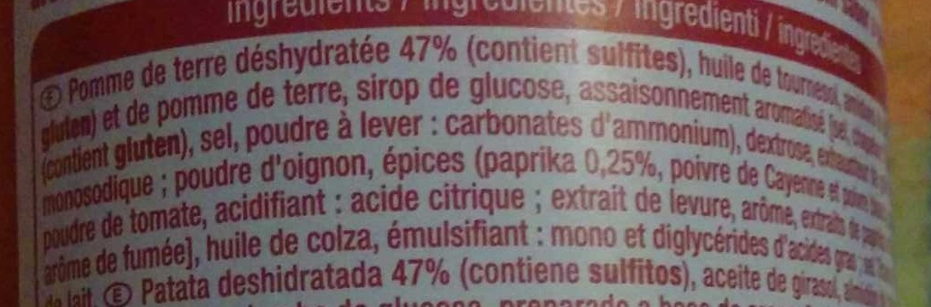 Tuiles saveur paprika - Ingredients - fr